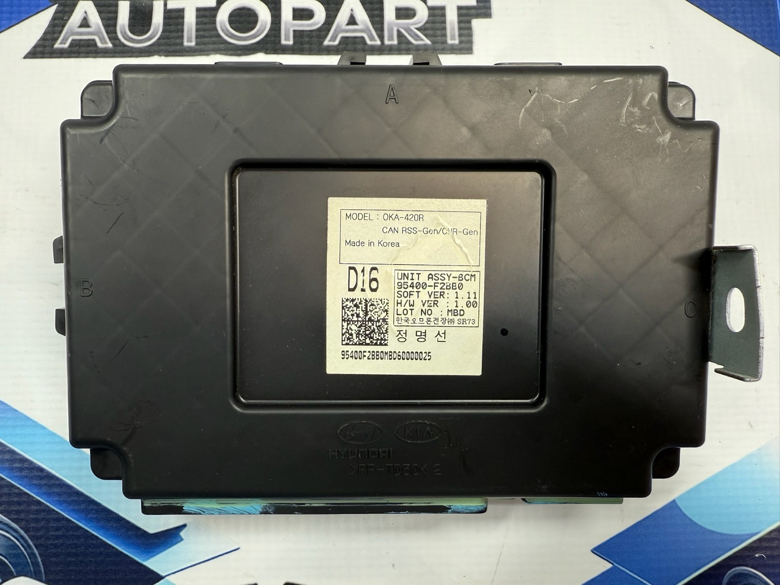 2017 2018 HYUNDAI ELANTRA BCM BODY CONTROL MODULE 95400-F2BB0