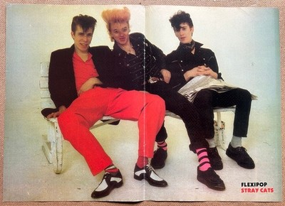 STRAY CATS - 1981 UK magazine centrefold poster