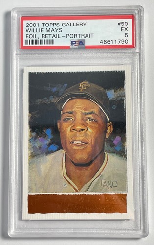 Willie Mays [Foil, Retail Portrait] #50 2001 Topps Gallery card
