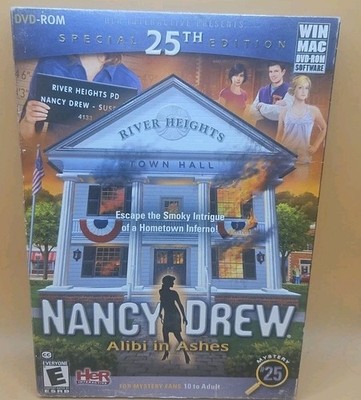Nancy Drew Alibi in Ashes PC/MAC DVD-ROM Game Special 25th Edition Slipcover