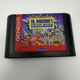 Vintage Dr. Robotnik's Mean Bean Machine Sega Genesis Puzzle Game Case & Cart