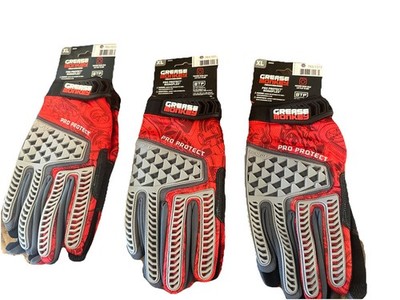 !!! 3 PACK !!! Grease Monkey Pro Protect Rhinoflex Air Mechanic Gloves Size Xl