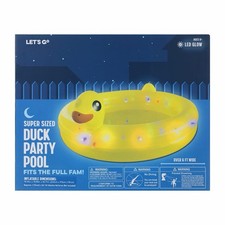 Jumbo 6ft Inflatable Supersized Duck Party Pool Party Float with LED Lights NEW