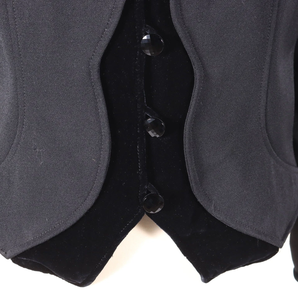 Jaqueta feminina Ungaro vintage lã veludo 1980 - 1989 França - Imagem 3 de 4