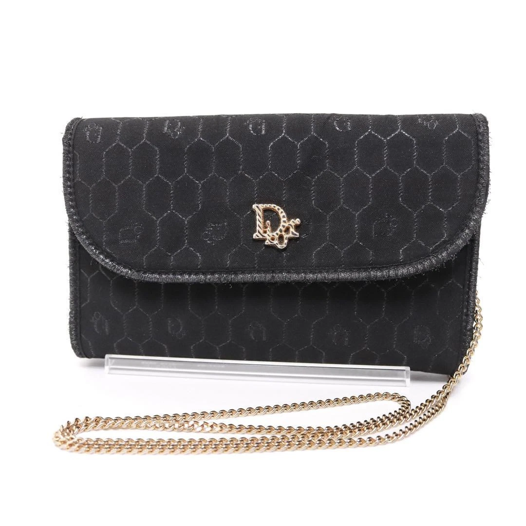 Dior chaîne nid d'abeille épaule trotteur noir