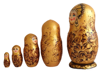SET DE POUPÉES Russes Matryoshka Peintes à la Main - Collection Vintage EUR 7,00 - FR