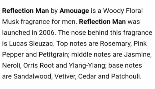 Amouage Reflection Hombre Eau De Pafum Spray 3.4oz-100ml NUEVO-SELLADO - Imagen 4 de 13