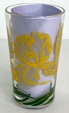 Boscul Yellow Iris Peanut Butter Water Glass Glasses Drinking Kitchen