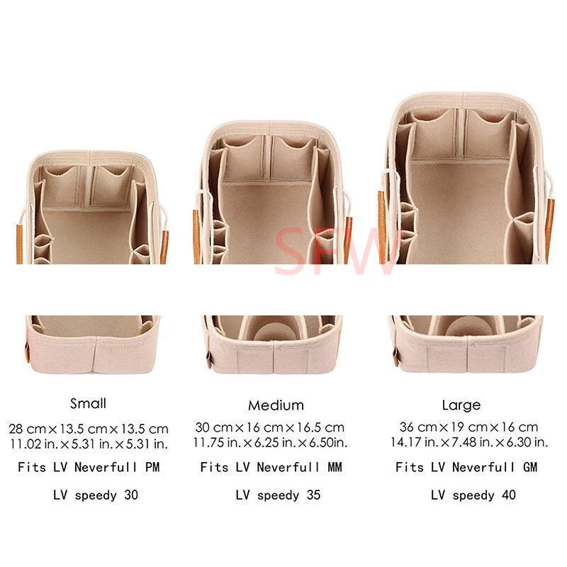 Сумка органайзер для Louis Vuitton Neverful PM/MM/GM без логотипа без бренда - Изображение 2 из 4