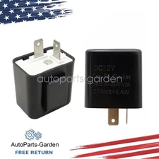 2pcs Adjustable LED Flasher Relay Turn signal Blinker Light For Motorcycle 2Pin