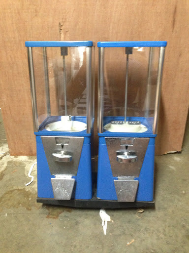 75cent & 25c Double Oak Vista Candy Gumball Vending Machine W