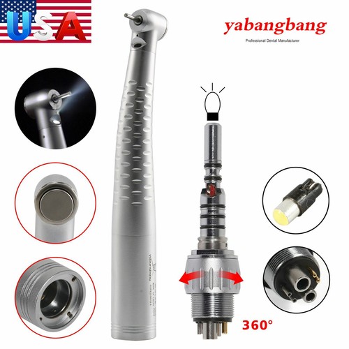 Dental LED Fiber Optic Turbine Handpiece 6-Hole Quick Coupler fit kavo / Rotor - Picture 4 of 10