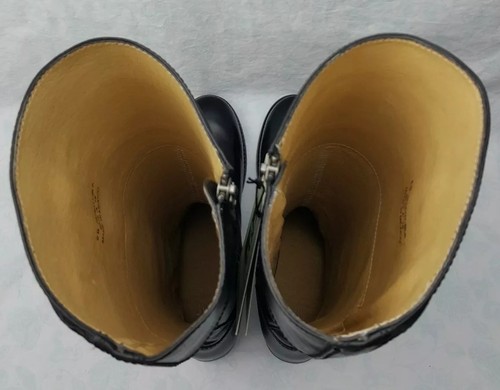 Neu ohne Karton Frye Molly geknöpft schwarz Leder seitlicher Reißverschluss hohe Reitstiefel Damengröße 6B - Bild 8 von 12