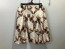 EUC Brown and teal J McLaughlin pleated skirt size 4