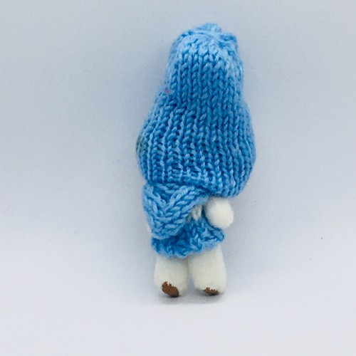 Keychain- Korean Ddung Animation Doll Key Chain LOVE Blue Hat 3.5" tall E1-499 - Picture 7 of 8