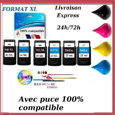 Cartouches compatibles pour Canon PIXMA PG CL MG 3650 4100 4140 4150 4200 4250 - Photo 1/2