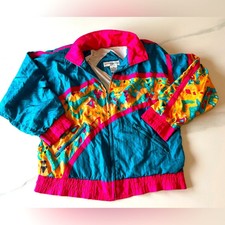 90s Wind Breaker Vivid Colorful Euc Vintage Sportswear Color-block Streetwear