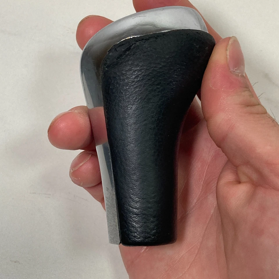 2001-2006 BMW 325i переключатель ручки кожаный ручной черный хром - Изображение 3 из 4