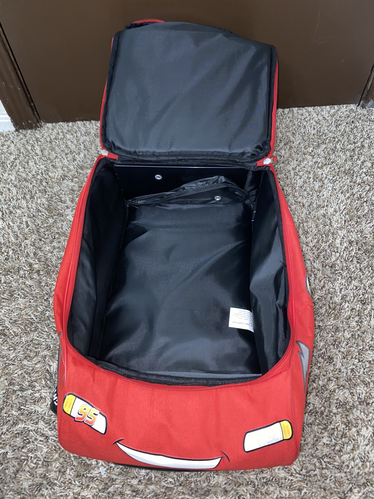 Rare Disney Pixar Cars Lightning Mcqueen Kids Roller Suitcase carry-on Luggage
