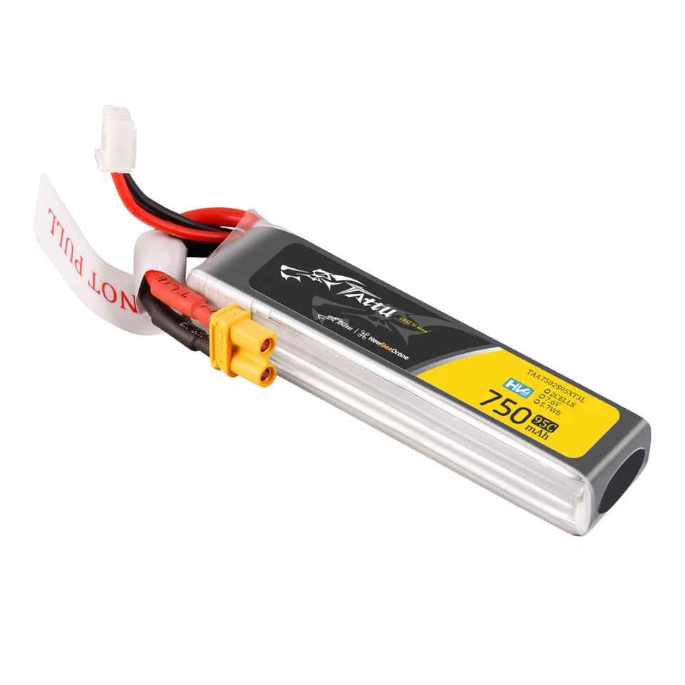 4X Tattu R-Line 750mAh 95C 7.6V 2S Lipo Battery HV XT30 For RC FPV Quadcopter US - Image 4 of 4
