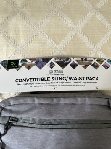 Travelon World Travel Essentials Paquete Convertible de Eslinga/Cintura, Gris, Talla Única💙 - Imagen 3 de 5