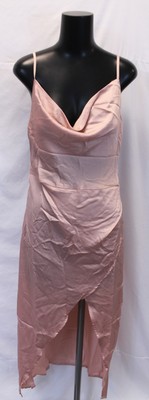 nasty gal cowl play satin dress