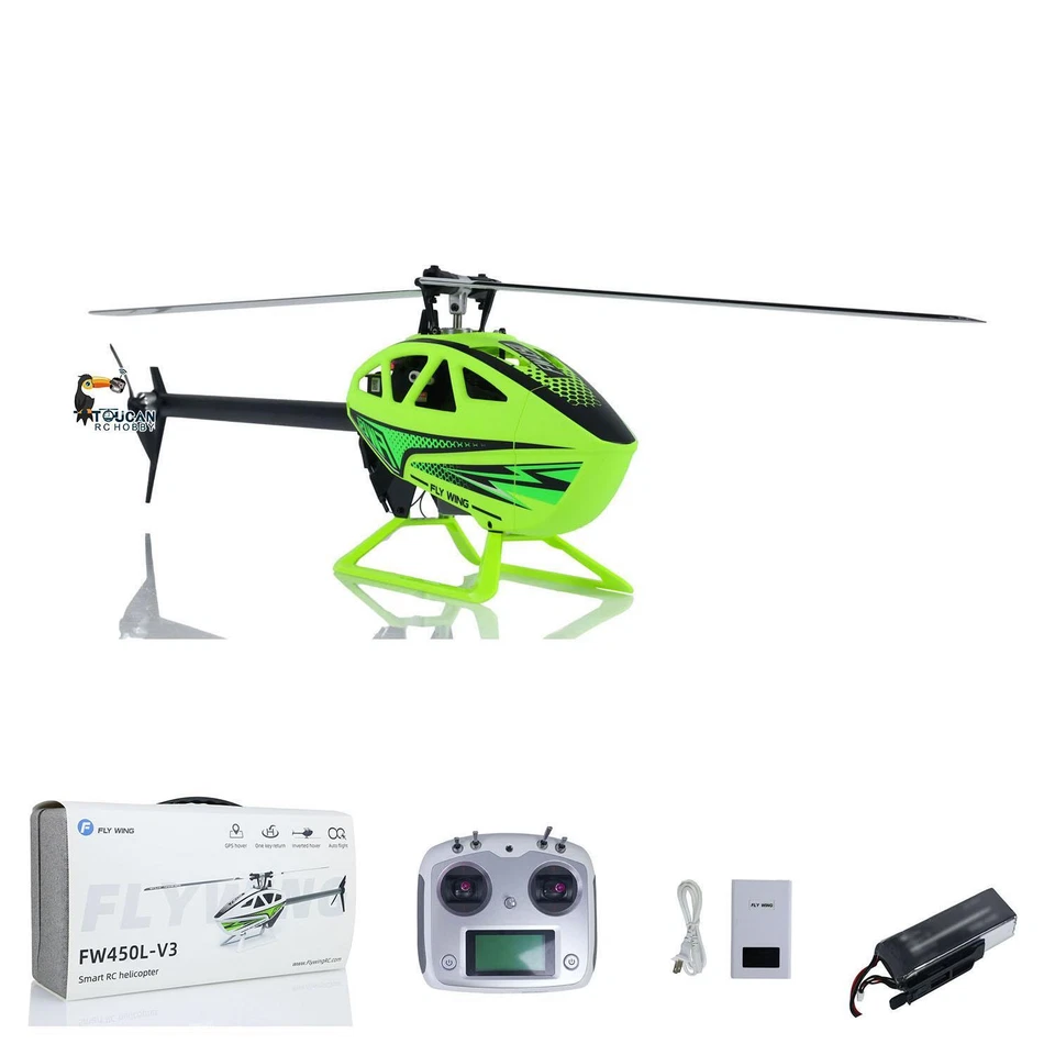 RC FLYWING 450L V3 RTF Smart Helicopter Drone GPS Hover Aerobatic One Key Return - Image 4 of 4