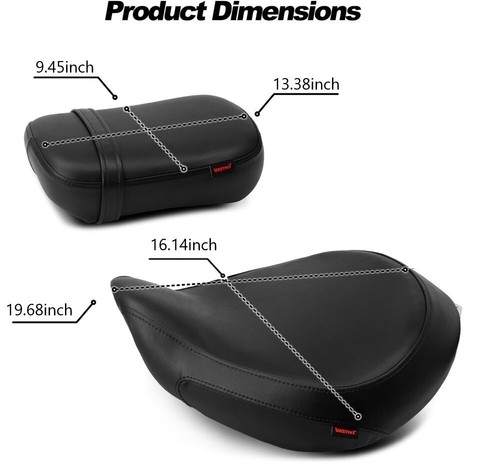 Two-Up Front & Rear Seat For Honda Shadow VT750 ACE VT750C / CD Deluxe 1998-2003 - Picture 5 of 9