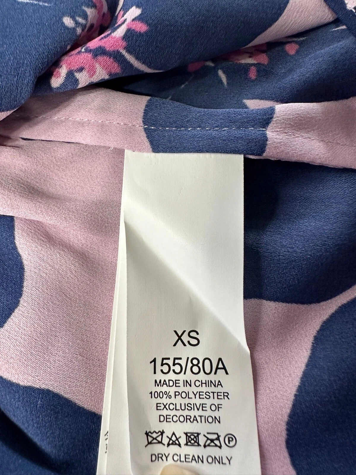 Abito midi Kate Spade New York XS linea principale grande floreale vita smocked senza maniche