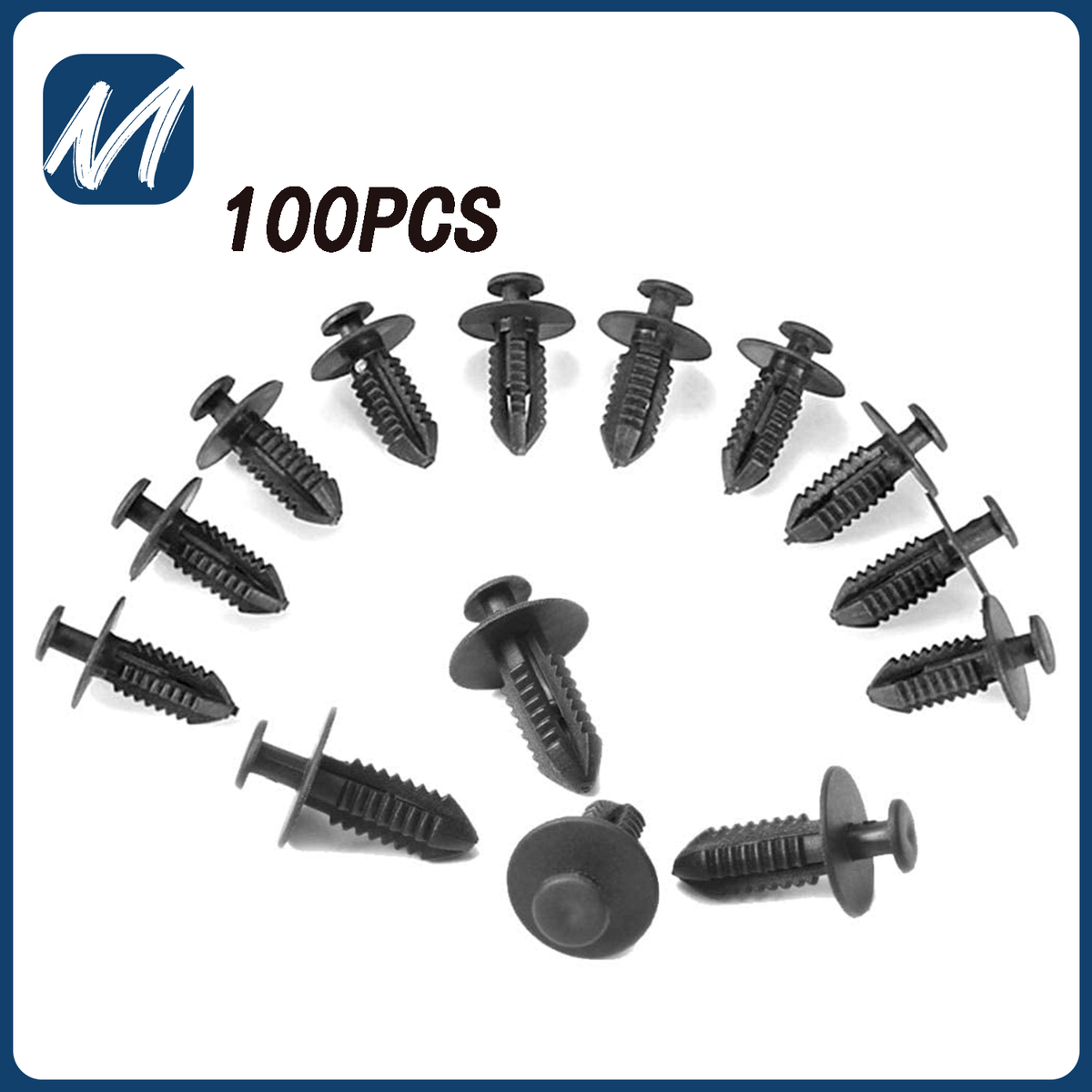 100 Pcs 1249900492 Fender Liner Rivet Push Type Clip Retainer For