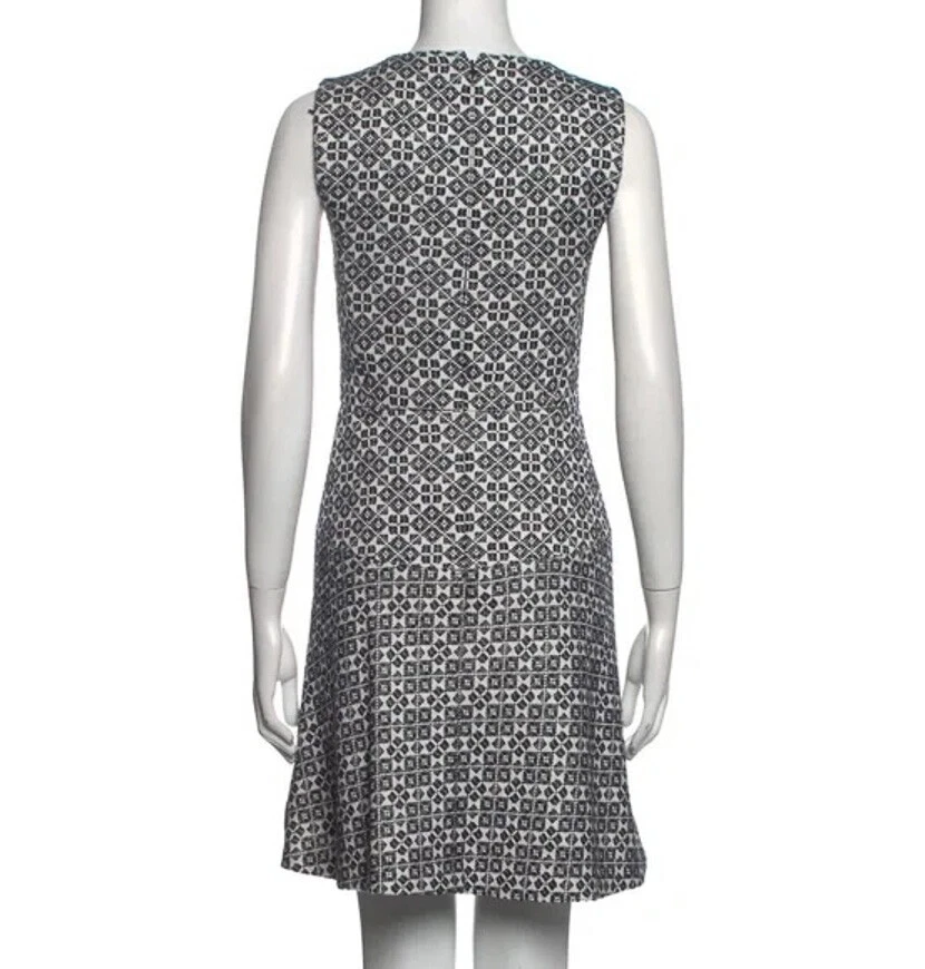 Abito senza maniche Tory Burch stencil clessidra collo alto taglia 6