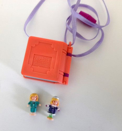 Polly Pocket Bluebird Glitter Dreams Locket Medaillon mit beiden Pollys 1995 - Bild 2 von 5