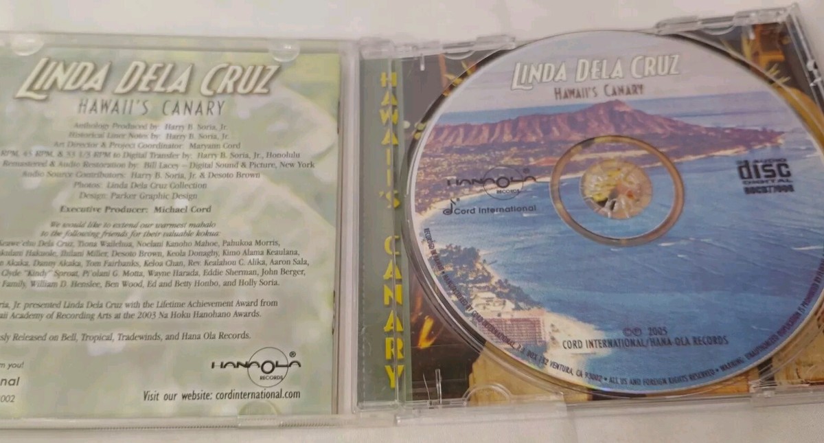 LINDA DELA CRUZ - Hawaii's Canary - CD - 2005 Cord International