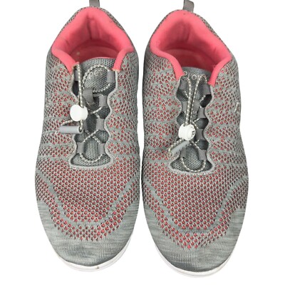 Propet Athletic Walking Shoes Womens Gray Pink X(2E) Slip-On WAT062M 