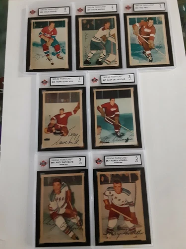 1953-54 parkhurst 8 cardsTED LINDSAY,DOUG HARVEY,TERRY SAWCHUCK pick 1or all