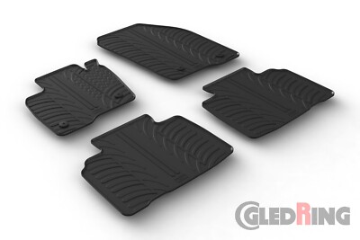All Weather Rubber Floor Mats Fits 2015-2024 Ford Ege - 4 Pieces, Black