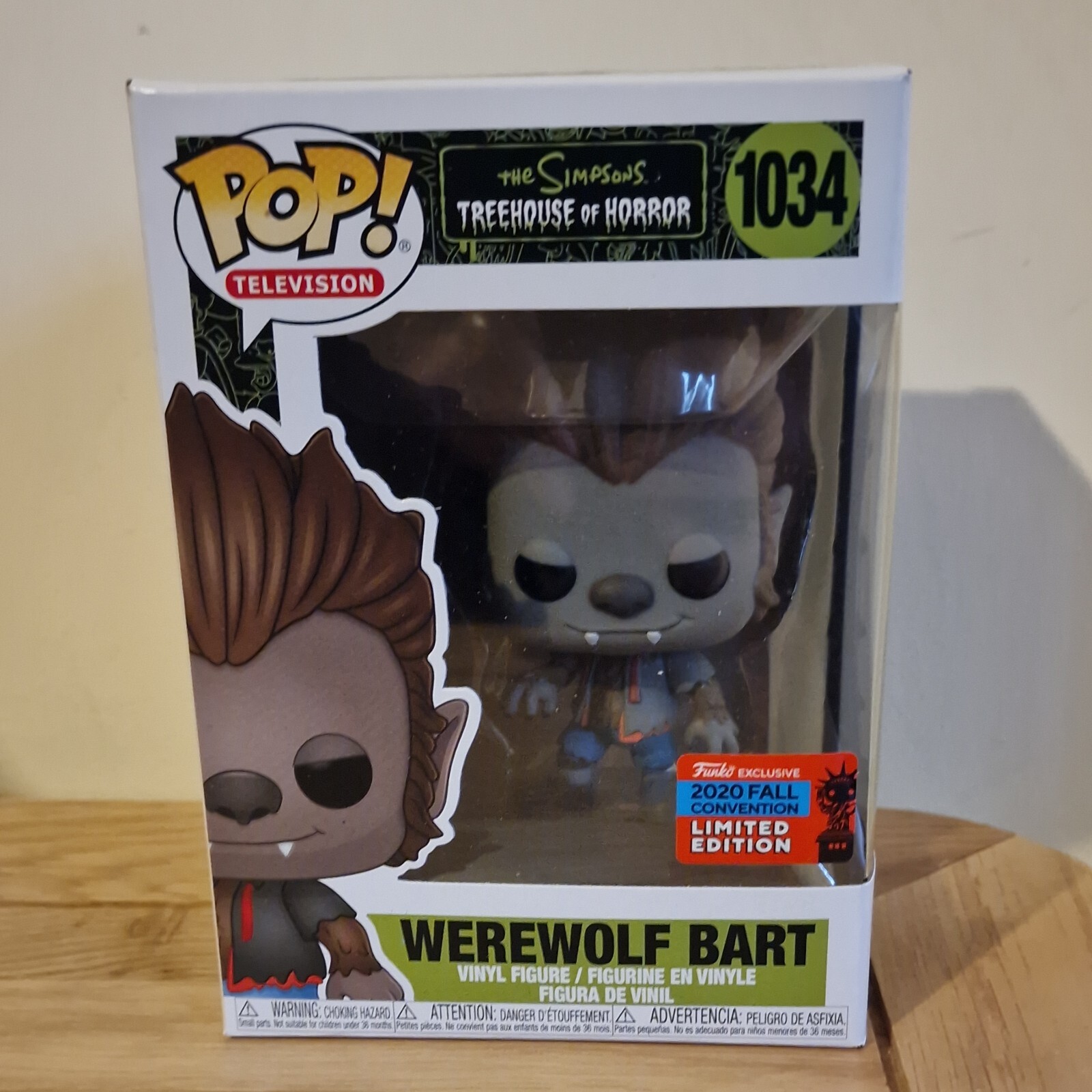Funko Pop! Los Simpson #1034, Hombre Lobo Bart 2020 Ny Comic Con Exclusivo