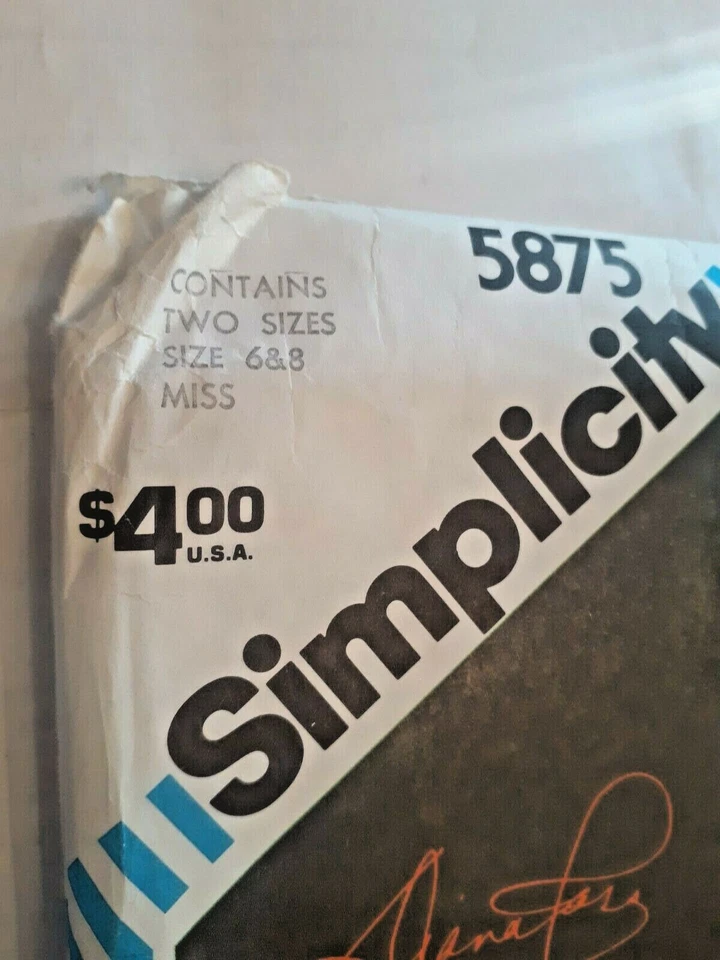 Pants Skirt Loose Top Tunic 6 8 Simplicity 5875 Sewing Pattern Diana Ross VTG UC - Image 3 of 4