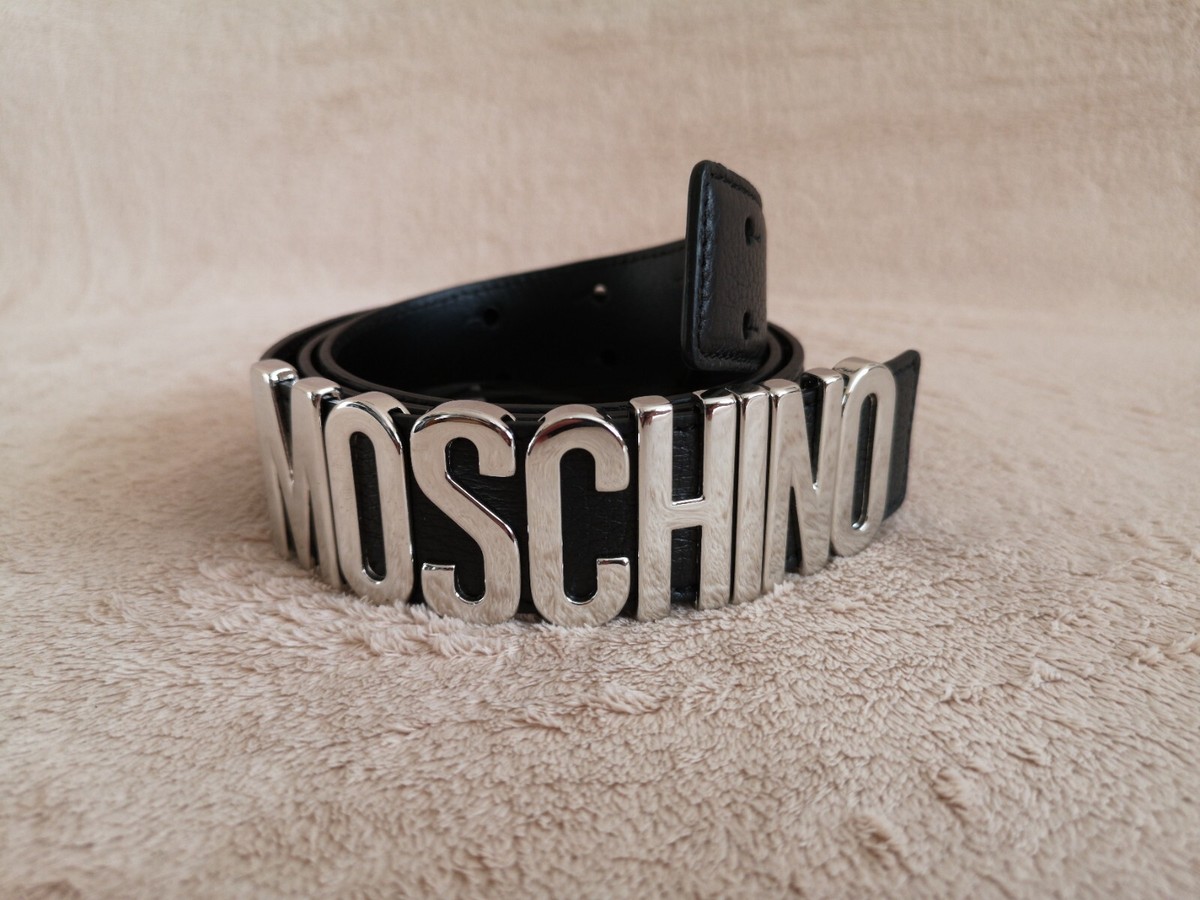 ❤️MOSCHINO レッド ベルト 70。美品 MOSCHINO Belt XS Logo Gold Red Leather Italian Luxury