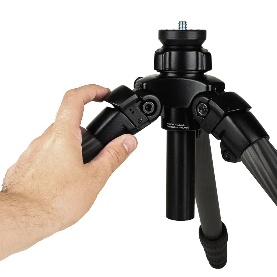 Tripé Slik fibra de carbono PRO CF-934 resistente tamanho completo tampa de até 73,8 pol./22 lb - Imagem 4 de 4