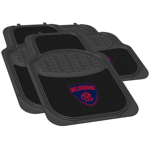 SET OF 2 MELBOURNE DEMONS AFL TEAM LOGO FRONT CAR SEAT COVERS & 4 FLOOR MATS - Bild 3 von 4