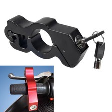 Black Motor Handlebar Lock Anti-Theft Grip Throttle Security Bike Scooter ATV