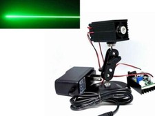 Focusable 532nm 100mw Green Line Laser Module 12V  Power Adapter Holder
