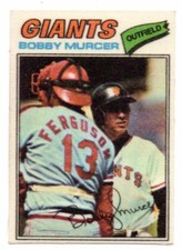 1977 Topps BASEBALL Cloth Stickers #33 Bobby Murcer - SF Giants VINTAGE 1970S B