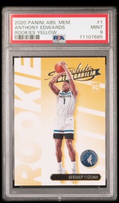 2020-21 Panini Absolute Memorabilia Anthony Edwards #1 Yellow RC
