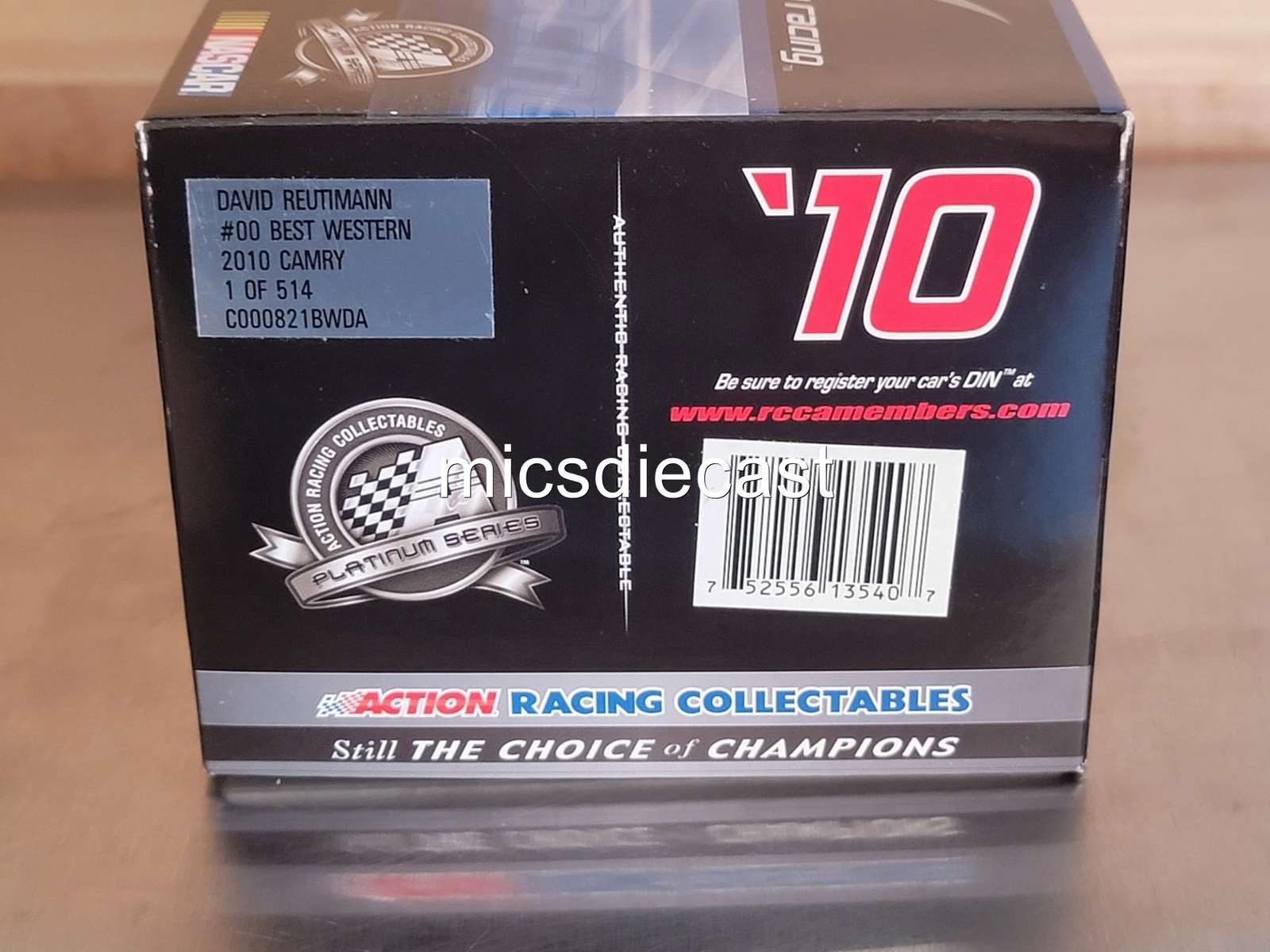 SEALED XRARE 2010 David Reutimann 00 Best Western COT Diecast 1/24 MWR