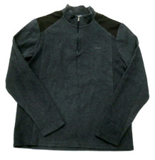 Calvin Klein 1/4 Zip Sweater Mens Medium Pullover Blue/Gray Cotton Blend