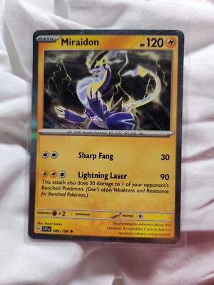 miraidon holographic pokemon card Pokémon TCG Miraidon Scarlet & Violet Base Set 080/198 Holo Holo Rare