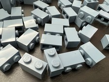 100 BRAND NEW LOT OF 100 LEGO PIECES 1x2 Brick Bulk Medium Blue 3065