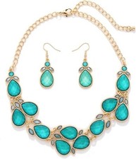 Firstmeet Handmade Multi-Layer Round Shell Wooden Beads Necklace with Earrings